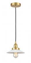 Innovations Lighting 616-1PH-SG-G1-LED - Halophane - 1 Light - 9 inch - Satin Gold - Cord hung - Mini Pendant