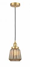 Innovations Lighting 616-1PH-SG-G146-LED - Chatham - 1 Light - 7 inch - Satin Gold - Cord hung - Mini Pendant