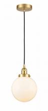 Innovations Lighting 616-1PH-SG-G201-8-LED - Beacon - 1 Light - 8 inch - Satin Gold - Cord hung - Mini Pendant