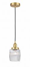 Innovations Lighting 616-1PH-SG-G302-LED - Colton - 1 Light - 6 inch - Satin Gold - Cord hung - Mini Pendant