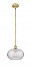  616-1S-BB-G555-12CL - Ithaca - 1 Light - 12 inch - Brushed Brass - Cord hung - Mini Pendant