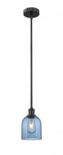  616-1S-BK-G558-6BL - Bella - 1 Light - 6 inch - Matte Black - Cord hung - Mini Pendant