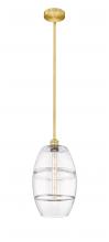  616-1S-SG-G557-10CL - Vaz - 1 Light - 10 inch - Satin Gold - Cord hung - Mini Pendant