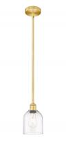  616-1S-SG-G558-6CL - Bella - 1 Light - 6 inch - Satin Gold - Cord hung - Mini Pendant