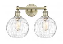  616-2W-AB-G1215-8 - Athens Water Glass - 2 Light - 17 inch - Antique Brass - Bath Vanity Light