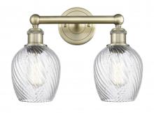  616-2W-AB-G292 - Salina - 2 Light - 15 inch - Antique Brass - Bath Vanity Light