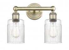  616-2W-AB-G342 - Hadley - 2 Light - 14 inch - Antique Brass - Bath Vanity Light