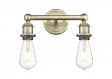  616-2W-AB - Edison - 2 Light - 11 inch - Antique Brass - Bath Vanity Light