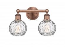  616-2W-AC-G1215-6 - Athens Water Glass - 2 Light - 15 inch - Antique Copper - Bath Vanity Light