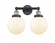  616-2W-BAB-G201-8 - Beacon - 2 Light - 17 inch - Black Antique Brass - Bath Vanity Light