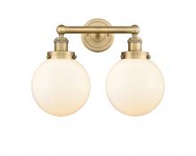  616-2W-BB-G201-8 - Beacon - 2 Light - 17 inch - Brushed Brass - Bath Vanity Light