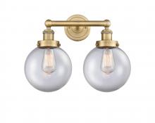  616-2W-BB-G202-8 - Beacon - 2 Light - 17 inch - Brushed Brass - Bath Vanity Light