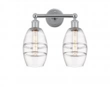  616-2W-PC-G557-6CL - Vaz - 2 Light - 15 inch - Polished Chrome - Bath Vanity Light