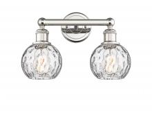  616-2W-PN-G1215-6 - Athens Water Glass - 2 Light - 15 inch - Polished Nickel - Bath Vanity Light