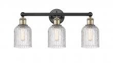  616-3W-BAB-G559-5CL - Bridal Veil - 3 Light - 23 inch - Black Antique Brass - Bath Vanity Light