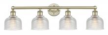  616-4W-AB-G412 - Dayton - 4 Light - 33 inch - Antique Brass - Bath Vanity Light