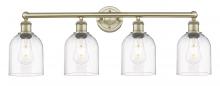  616-4W-AB-G558-6CL - Bella - 4 Light - 33 inch - Antique Brass - Bath Vanity Light