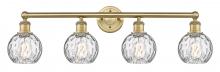  616-4W-BB-G1215-6 - Athens Water Glass - 4 Light - 33 inch - Brushed Brass - Bath Vanity Light