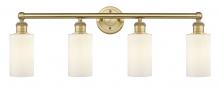  616-4W-BB-G801 - Clymer - 4 Light - 31 inch - Brushed Brass - Bath Vanity Light
