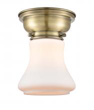  623-1F-AB-G191-LED - Bellmont - 1 Light - 6 inch - Antique Brass - Flush Mount