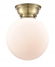  623-1F-AB-G201-10-LED - Beacon - 1 Light - 10 inch - Antique Brass - Flush Mount