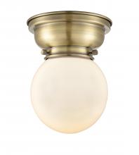  623-1F-AB-G201-6-LED - Beacon - 1 Light - 6 inch - Antique Brass - Flush Mount