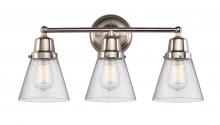  623-3W-SN-G64 - Cone - 3 Light - 22 inch - Brushed Satin Nickel - Bath Vanity Light