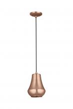  654-1P-AC-7-LED - Hartford - 1 Light - 7 inch - Antique Copper - Cord hung - Mini Pendant