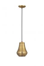 Innovations Lighting 654-1P-BB-7-LED - Hartford - 1 Light - 7 inch - Brushed Brass - Cord hung - Mini Pendant