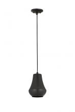  654-1P-BK-7-LED - Hartford - 1 Light - 7 inch - Matte Black - Cord hung - Mini Pendant