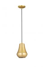 Innovations Lighting 654-1P-SG-7-LED - Hartford - 1 Light - 7 inch - Satin Gold - Cord hung - Mini Pendant