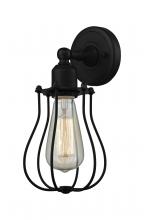  900-1P-BK-CE513-BK-LED - Muselet - 1 Light - 6 inch - Matte Black - Cord hung - Mini Pendant