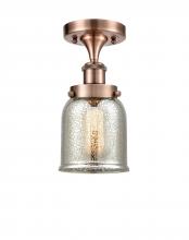  916-1C-AC-G58-LED - Bell - 1 Light - 5 inch - Antique Copper - Semi-Flush Mount