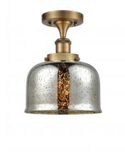  916-1C-BB-G78 - Bell - 1 Light - 8 inch - Brushed Brass - Semi-Flush Mount