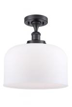  916-1C-BK-G71-L-LED - Bell - 1 Light - 12 inch - Matte Black - Semi-Flush Mount