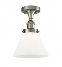  916-1C-SN-G41-LED - Cone - 1 Light - 8 inch - Brushed Satin Nickel - Semi-Flush Mount