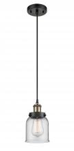  916-1P-BAB-G52 - Bell - 1 Light - 5 inch - Black Antique Brass - Cord hung - Mini Pendant