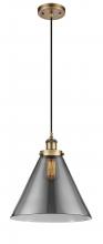  916-1P-BB-G43-L - Cone - 1 Light - 12 inch - Brushed Brass - Cord hung - Mini Pendant