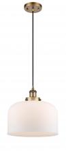  916-1P-BB-G71-L-LED - Bell - 1 Light - 12 inch - Brushed Brass - Cord hung - Mini Pendant