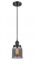  916-1P-BK-G53-LED - Bell - 1 Light - 5 inch - Matte Black - Cord hung - Mini Pendant