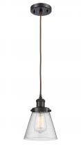  916-1P-OB-G64 - Cone - 1 Light - 6 inch - Oil Rubbed Bronze - Cord hung - Mini Pendant