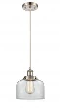  916-1P-SN-G72 - Bell - 1 Light - 8 inch - Brushed Satin Nickel - Cord hung - Mini Pendant