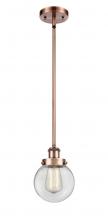  916-1S-AC-G202-6 - Beacon - 1 Light - 6 inch - Antique Copper - Mini Pendant
