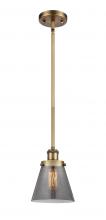  916-1S-BB-G63-LED - Cone - 1 Light - 6 inch - Brushed Brass - Mini Pendant