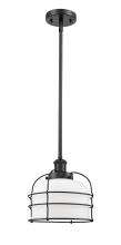  916-1S-BK-G71-CE-LED - Bell Cage - 1 Light - 8 inch - Matte Black - Mini Pendant