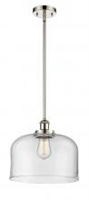  916-1S-PN-G72-L - Bell - 1 Light - 12 inch - Polished Nickel - Mini Pendant