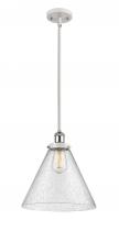  916-1S-WPC-G44-L - Cone - 1 Light - 12 inch - White Polished Chrome - Mini Pendant