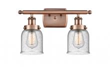  916-2W-AC-G54 - Bell - 2 Light - 16 inch - Antique Copper - Bath Vanity Light