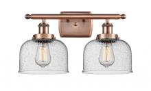  916-2W-AC-G74 - Bell - 2 Light - 18 inch - Antique Copper - Bath Vanity Light