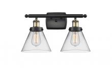  916-2W-BAB-G42 - Cone - 2 Light - 18 inch - Black Antique Brass - Bath Vanity Light